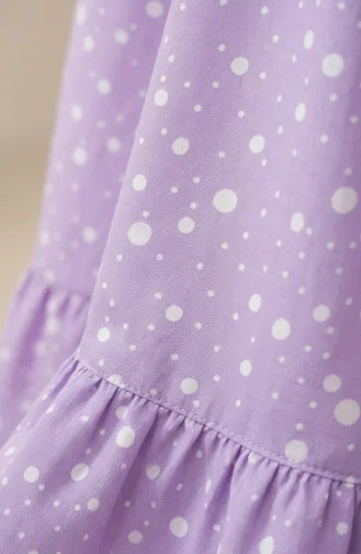 Jupe à Pois Taille élastique 0312-03 Lilas 0312-03