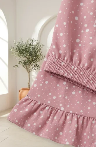 Jupe à Pois Taille élastique 0312-06 Rose Poudré 0312-06