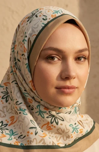 Digital Rayon Scarf 70361-01 Milk Coffee 70361-01
