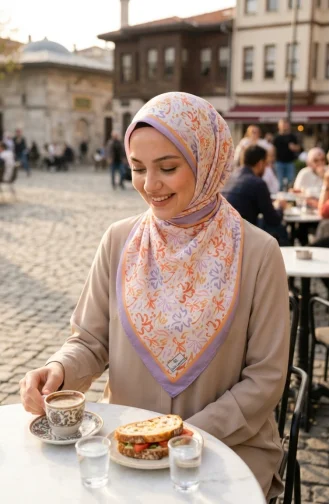 Digital Rayon Scarf 70361-03 Lilac 70361-03