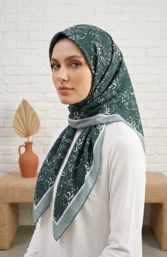 Digital Rayon Scarf 70361-05 Dark Green 70361-05