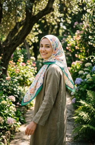 Digital Rayon Scarf 70361-08 Emerald Green 70361-08