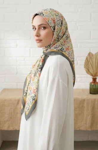 Digitale Rayon Sjaal 70361-10 Rookgrijs 70361-10