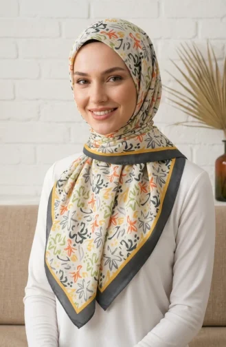 Digitale Rayon Sjaal 70361-10 Rookgrijs 70361-10