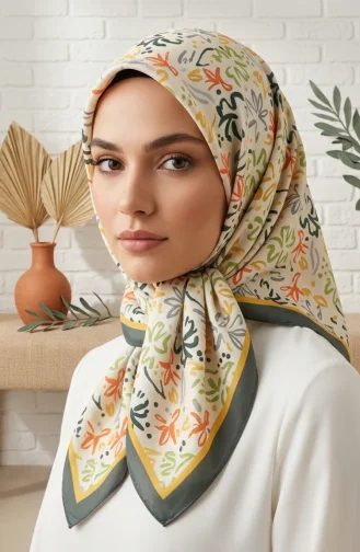 Digitale Rayon Sjaal 70361-10 Rookgrijs 70361-10