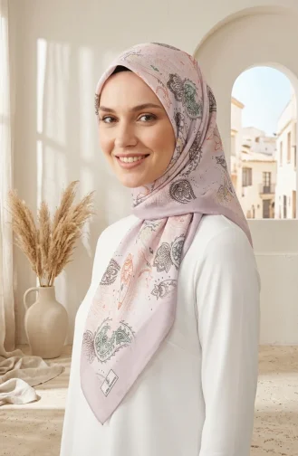 Digitale Rayon Sjaal 70363-01 Poederroze 70363-01