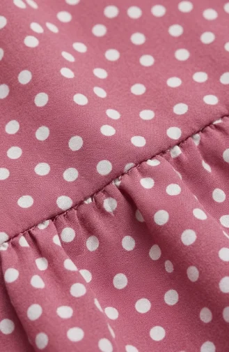 Gepunkteter Rock Mit Elastischem Bund 0310-01 Rosa 0310-01
