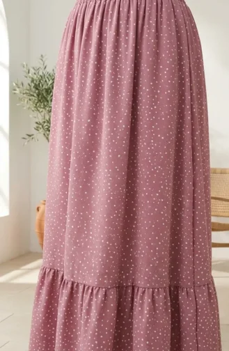 Jupe à Pois Taille élastique 0309-01 Rose Poudré 0309-01