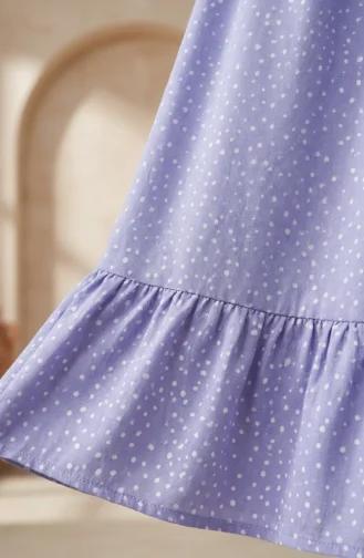 Jupe à Pois Taille élastique 0309-05 Lilas 0309-05