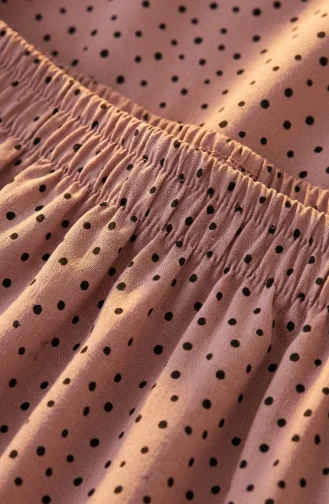 Gepunkteter Rock Mit Elastischem Bund 0309-06 Rosa 0309-06