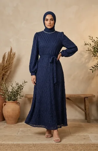 Robe De Soirée à Sequins Et Ceinture 6393-05 Parlement 6393-05