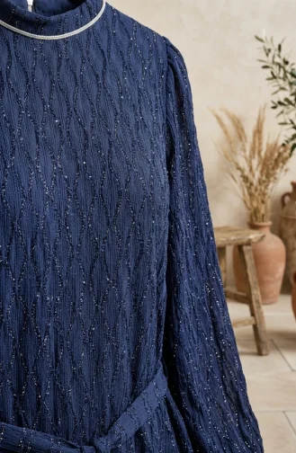 Robe De Soirée à Sequins Et Ceinture 6393-05 Parlement 6393-05