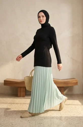 بدلة جسم بأكمام طويلة وياقة عالية 5052-01 أسود 5052-01