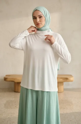 بدلة جسم بأكمام طويلة وياقة عالية 5052-05 لون بيج فاتح 5052-05