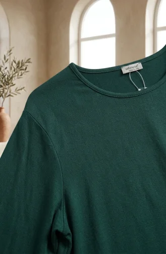 Plus Size Viscose Long Tunic 4026-02 Emerald Green 4026-02