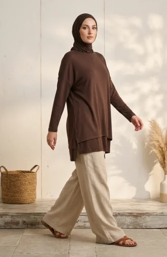 بلوزة بفتحة 5051-03 بني 5051-03