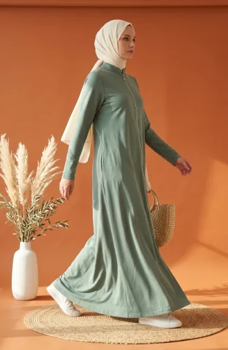 عباية رياضية بخيطين 5027-06 لون أخضر فاتح 5027-06
