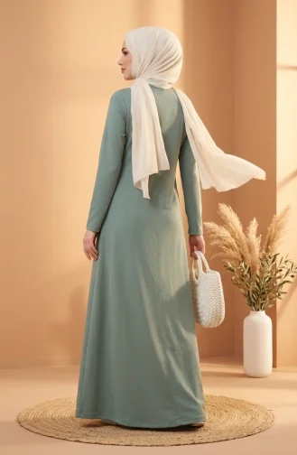 عباية رياضية بخيطين 5027-06 لون أخضر فاتح 5027-06