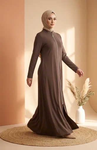عباية رياضية بخيطين 5027-07 لون المنك 5027-07