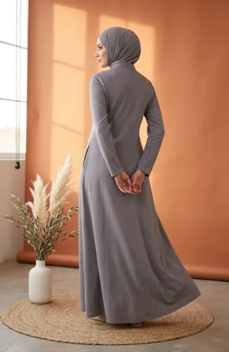 عباية رياضية بخيطين 5027-08 رمادية 5027-08
