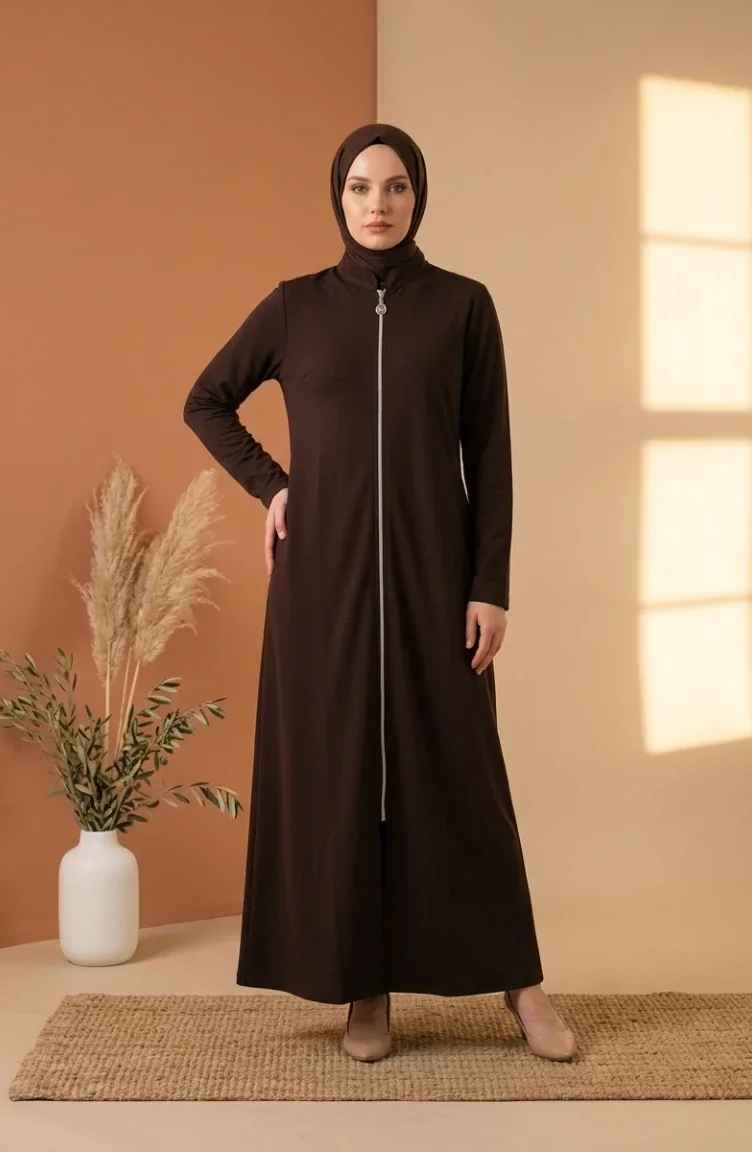 عباية رياضية بخيطين 5027-09 بني 5027-09