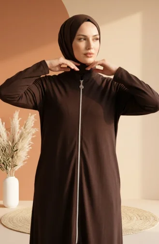 عباية رياضية بخيطين 5027-10 بني داكن 5027-10