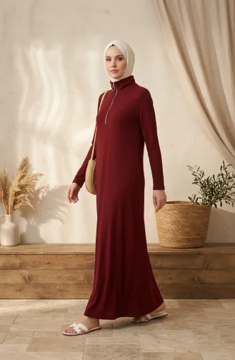 Robe Zippée 5042-04 Bordeaux 5042-04