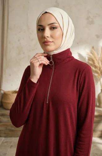 Robe Zippée 5042-04 Bordeaux 5042-04