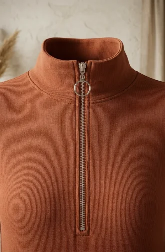 Robe Zippée 5042-05 Couleur Cannelle 5042-05