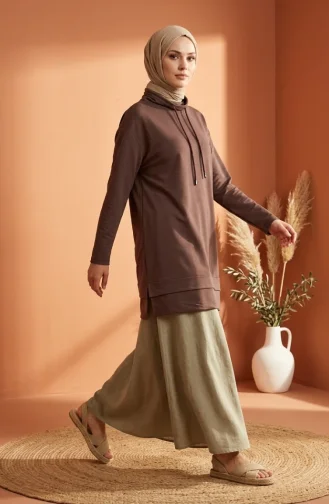 سترة بياقة صياد مع رباط 5047-09 من فرو المنك 5047-09