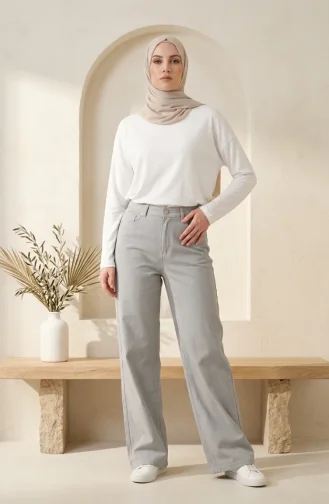 Palazzo Wide Leg Jeans 18105-02 Hellgrau 18105-02