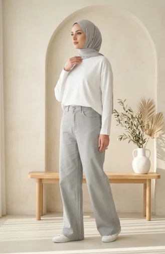 Palazzo Wide Leg Jeans 18105-02 Hellgrau 18105-02