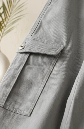 Cargo-Jeans Mit Weitem Bein Modell 20226-02 Hellgrau 20226-02