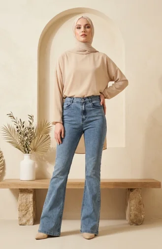 Spaanse Flared Jeans 52526-01 Blauw 52526-01