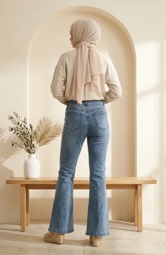Spaanse Flared Jeans 52526-01 Blauw 52526-01