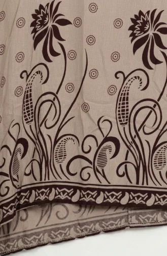 Viscose Fabric Patterned Tunic 1016-02 Mink 1016-02