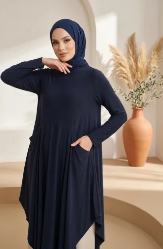 Robe Hijab à Poches En Tissu Sable 5656-01 Anthracite 5656-01