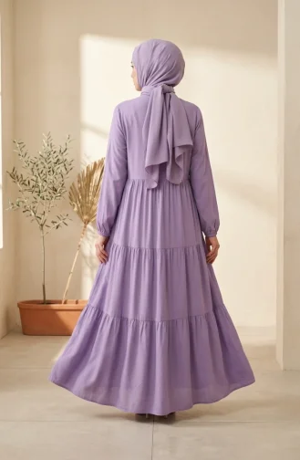 Robe Demi-boutonnée En Viscose 4125-09 Lilas 4125-09