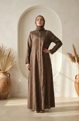 Beige Abayas 6570-04