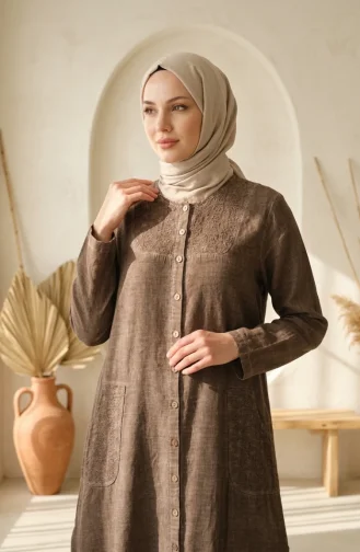 Beige Abayas 6570-04