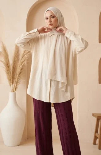 Pantalon En Maille Texturée Avec Taille élastiquée 0740-05 Violet 0740-05
