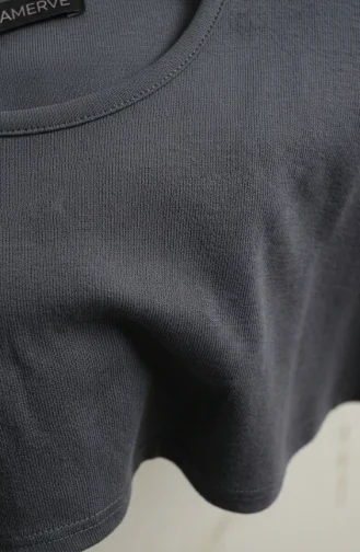 Tunique Grande Taille Coupe Décontractée De Saison Opaque 8773-02 Anthracite 8773-02