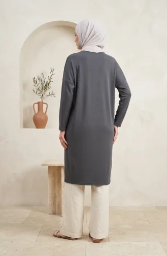 Tunique Grande Taille Coupe Décontractée De Saison Opaque 8773-02 Anthracite 8773-02