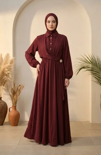 Robe Hijab Bordeaux 0319-06