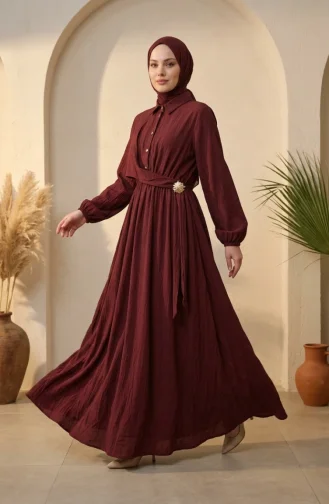 Robe Hijab Bordeaux 0319-06