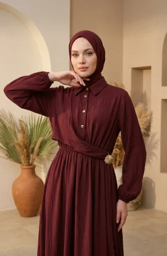 Robe Hijab Bordeaux 0319-06
