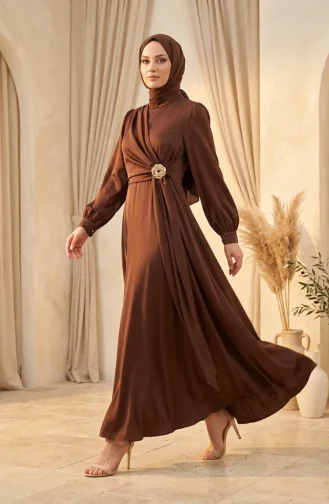 sefamerve evening dress sefamerve Stone Satin Evening Dress 5802-03 Burgundy- Trendyol