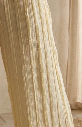 Weite Hose Aus Kreppstoff Mit Elastischem Bund 0334-02 Gelb 0334-02