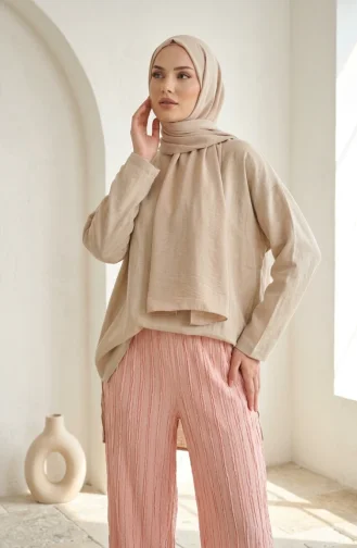 Weite Crêpe-Hose Mit Elastischem Bund Farbe: Puderrosa Modell 0334-05 0334-05
