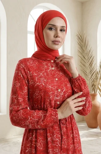 Mixed Pattern Dress 0352-03 Burgundy 0352-03